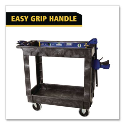 Heavy-Duty Flat-Handle Maintenance/Utility Cart, Plastic, 2