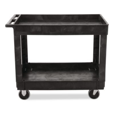 Heavy-Duty Flat-Handle Maintenance/Utility Cart, Plastic, 2