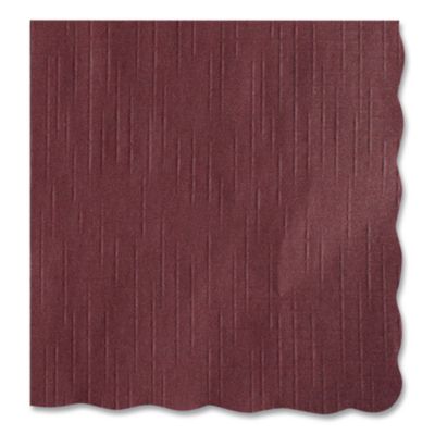 Placemats, Smooth Surface, Scalloped Edges, 13.5" x 9.5", Bu