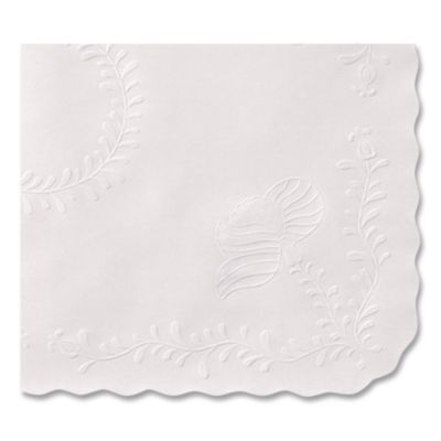 Scalloped Edge Traymat, Anniversary Embossed Surface, 19" x