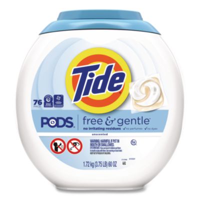 PODS Laundry Detergent, HE Compatible, Free and Gentle, 56 o