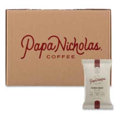 Premium Coffee, French Roast, Ground Portion Packs, 18/Carto
