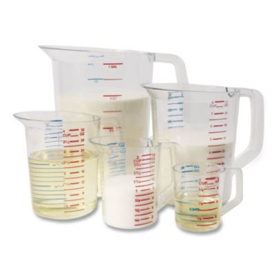 Bouncer Measuring Cup, 2 qt, Plastic, Clear