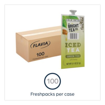 The Bright Tea Co. Iced Green Tea with Honey Freshpack, 100/