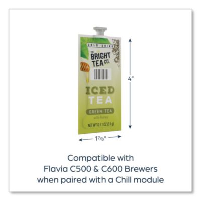 The Bright Tea Co. Iced Green Tea with Honey Freshpack, 100/