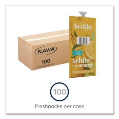 The Bright Tea Co. White with Orange Tea Freshpack, 100/Cart