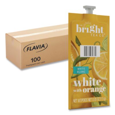 The Bright Tea Co. White with Orange Tea Freshpack, 100/Cart