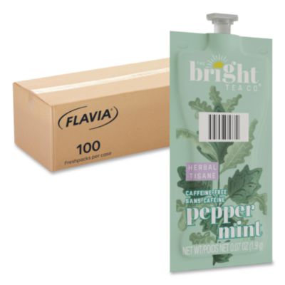 The Bright Tea Co. Peppermint Herbal Tea Freshpack, 100/Cart