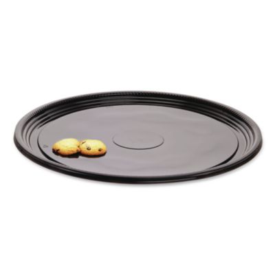 Caterline Casuals Thermoformed Platters, 16" Diameter, Black