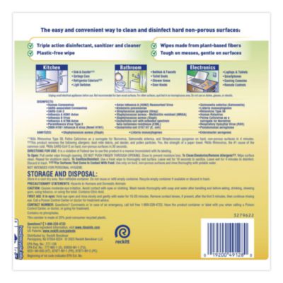 Disinfecting Wipes II Fresh Citrus, 1-Ply, 7 x 7.25, White,