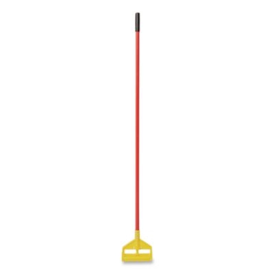 Invader Fiberglass Side-Gate Wet-Mop Handle, 60", Red/Yellow