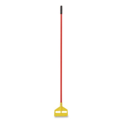 Invader Fiberglass Side-Gate Wet-Mop Handle, 60", Red/Yellow