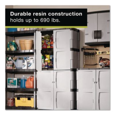 Double-Door Storage Cabinet - Base/top, 36w X 18d X 72h, Gra