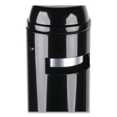 Smoker's Pole, Round, Steel, 0.9 gal, 4 dia x 41h, Black