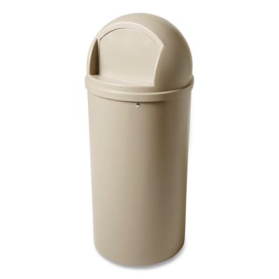 Marshal Classic Container, 25 gal, Plastic, Beige