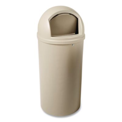 Marshal Classic Container, 25 gal, Plastic, Beige