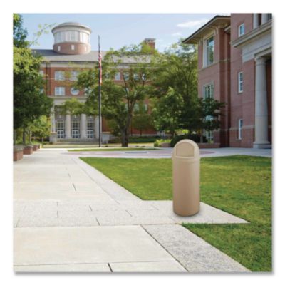 Marshal Classic Container, 25 gal, Plastic, Beige
