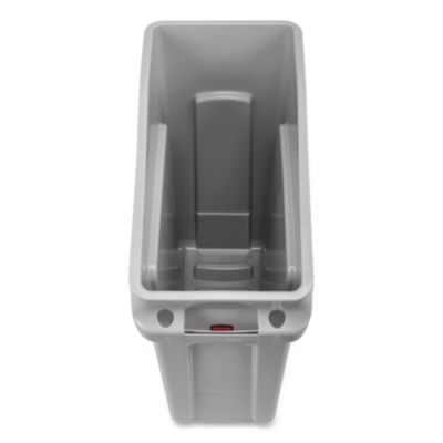 Slim Jim Under-Counter Container, 13 Gal, Polyethylene, Gray