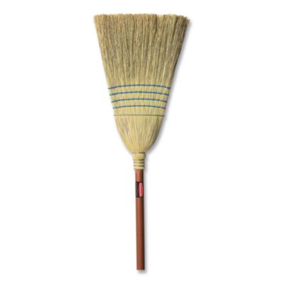 Corn-Fill Broom, Corn Fiber Bristles, 38" Overall Length, Bl