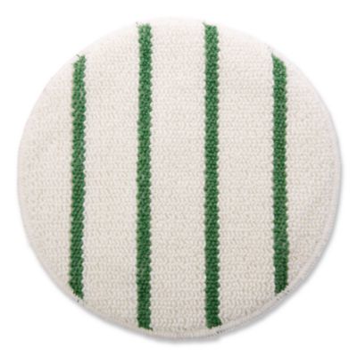 Low Profile Scrub-Strip Carpet Bonnet, 19" Diameter, White/g