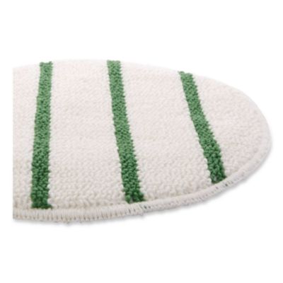 Low Profile Scrub-Strip Carpet Bonnet, 19" Diameter, White/g