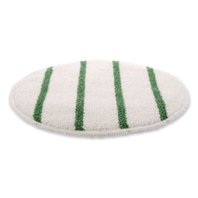 Low Profile Scrub-Strip Carpet Bonnet, 19" Diameter, White/g