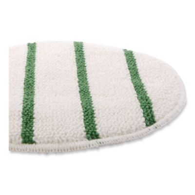 Low Profile Scrub-Strip Carpet Bonnet, 19" Diameter, White/g