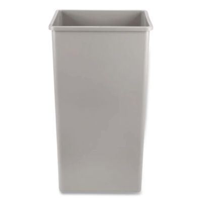 Untouchable Square Waste Receptacle, 50 gal, Plastic, Gray