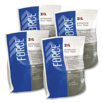 FORCE Disinfecting Wipes Refill, 1-Ply, 6 x 8, Unscented, Wh