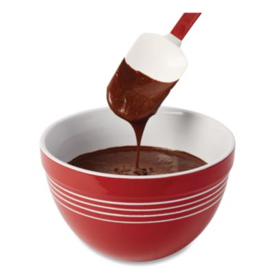 High Heat Scraper Spoon, Plastic, 13.5", Red/White