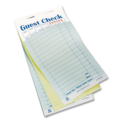 Guest Check Pad, 17 Lines, Two-Part Carbon, 3.5 x 6.7, 50 Fo