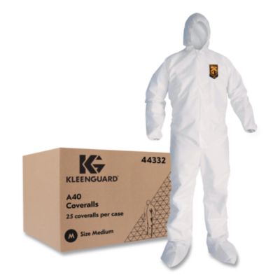 KleenGuard A40 Coveralls, Elastic Wrists, Ankles, Back, Hood