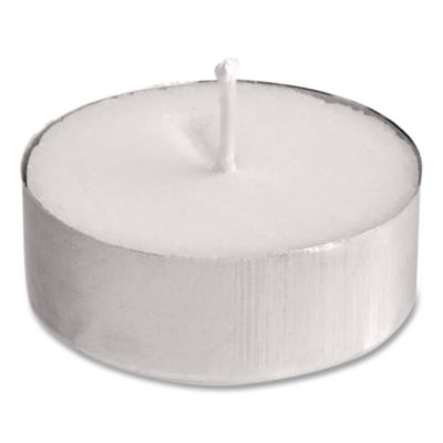 Tealight Candle, 5 Hour Burn, 0.5"h, White, 50/pack, 10 Pack
