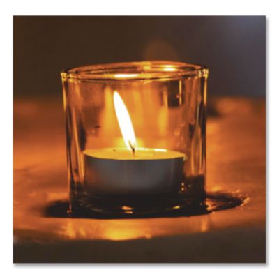 Tealight Candle, 5 Hour Burn, 0.5"h, White, 50/pack, 10 Pack