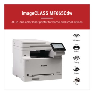 imageCLASS MF665Cdw Wireless Multifunction Laser Printer, Co