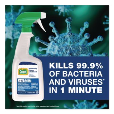 Disinfecting Cleaner with Bleach, Fresh Scent, 32 oz Bottles
