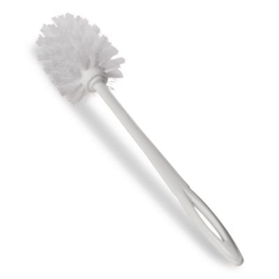 Commercial-Grade Toilet Bowl Brush, 10" Handle, White, 24/Ca