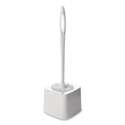 Commercial-Grade Toilet Bowl Brush, 10" Handle, White, 24/Ca