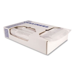 High-Density Waste Can Liners, 4 gal, 6 mic, 17" x 18", Natu