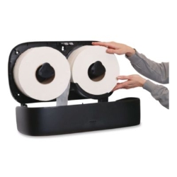 Twin JBT Tissue Dispenser, 11.6 x 4.84 x 19.95, Black