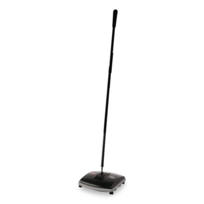 Floor And Carpet Sweeper, 44" Handle, Black/gray