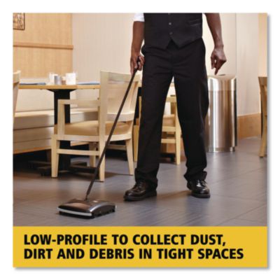 Floor And Carpet Sweeper, 44" Handle, Black/gray