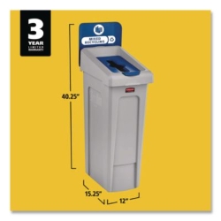 Slim Jim Recycling Station Kit, 1-Stream Mixed Recycling, 23