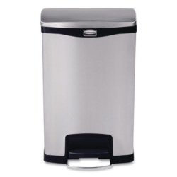 Slim Jim Stainless Steel Step-On Container, Front Step Style