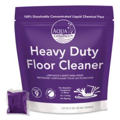 Aqua ChemPacs Heavy Duty Floor Cleaner, Lavender Scent, 100