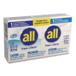 Free Clear HE Liquid Laundry Detergent/Dryer Sheet Dual Vend