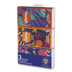 On The Go Packs Facial Tissues, 3-Ply, White, 10 Sheets/Pouc