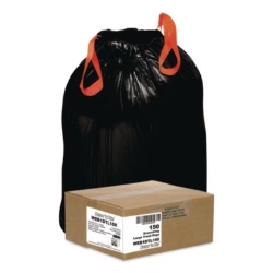 Heavy-Duty Trash Bags, Drawstring, 33 gal, 1.2 mil, 33.5" x