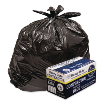 Heavy-Duty Contractor Clean-Up Bags, 60 Gal, 3 Mil, 32" X 50