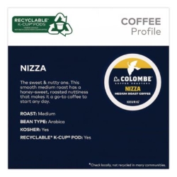 Coffee K-Cup Pods, Nizza Medium Roast, 20/Box